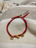 FUSSEM馬上有錢(qián)黃金手鏈生肖馬轉運珠小金馬紅手繩馬年本命年金飾禮物女 平安喜樂(lè )+生肖馬+6盤(pán)纏【紅色編織手繩】約1.7g 曬單實(shí)拍圖