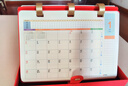 金值2026年臺歷皮面日歷馬年禮盒裝/紅色 2025日歷記事本月歷年歷周歷計劃本辦公室桌面擺件辦公送禮 曬單實(shí)拍圖