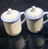 陶相惠茶杯 陶瓷杯會(huì )議杯辦公杯帶蓋10只裝青花杯子商務(wù)水杯套裝350ml 曬單實(shí)拍圖