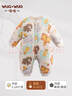 wua·wua嬰兒秋冬衣服加厚棉襖保暖初生男女寶寶新生兒連體衣冬季棉衣居家 動(dòng)物馬戲團（280克加厚棉） 80cm （適合9-12月 體重16-20斤） 曬單實(shí)拍圖