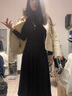 兩三事針織打底連衣裙女秋冬新款黑色顯瘦打底裙長(cháng)款裙子溫軟入冬 黑色 S 曬單實(shí)拍圖