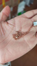 夢(mèng)金園18K金項鏈AU750彩金肖邦鏈素鏈玫瑰金愛(ài)心O字鏈送女友 重約1.3g鏈長(cháng)45cm紅色肖邦鏈 曬單實(shí)拍圖