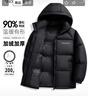 雪中飛25年秋冬新款羽絨服男女短款連帽時(shí)尚面包服90絨拼色加厚保暖外套 曬單實(shí)拍圖
