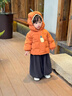 班喜迪兒童羽絨服冬裝2025新款寶寶上衣嬰幼兒冬季外套男女童防寒小童裝 橘色 90 充絨量：56g 曬單實(shí)拍圖