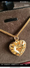 中鑫珠寶黃金吊墜女999.9足金項鏈墜桃心金墜子大款送女友女神節節日禮物 5.23g 曬單實(shí)拍圖