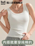 貓人夏季薄款純棉背心女2025新款外穿顯瘦遮副乳內搭美背吊帶打底上衣 曬單實(shí)拍圖