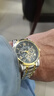 自動(dòng)機芯指針式高檔商務(wù)休閑夜光防水手表男款鏤空非機械表 【日歷款】漸金黑面 曬單實(shí)拍圖