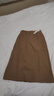 茵曼（INMAN）2026春季女裝新款復古通勤開(kāi)叉半身裙女百搭舒適全棉中長(cháng)A字裙子 卡其色-K18518172 M 曬單實(shí)拍圖