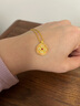 京工美作古法黃金吊墜金剛杵項鏈鑲鉆足金999婦女節禮物送老婆耀杵9.44g 曬單實(shí)拍圖