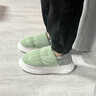 樸西兒童棉拖鞋女童包跟防水羽絨布棉鞋室內家居防滑寶寶保暖棉鞋男童 薄荷綠 32.5 （210mm） 曬單實(shí)拍圖