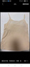 MUJI女式棉絲絨帶罩杯吊帶衫女士背心女款帶胸墊25年秋季FCA88C5A 象牙色 S （155/80A） 曬單實(shí)拍圖