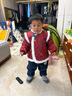 迷你巴拉（minibala）男女童兒童套裝新春外套夾棉保暖長(cháng)褲加絨2026春新品 曬單實(shí)拍圖