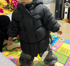 班喜迪兒童羽絨服冬季2025新款寶寶輕薄保暖外套白鴨絨男女童冬裝中長(cháng)款 黑色 100 充絨量：74.7g 曬單實(shí)拍圖