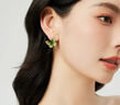KRISTEN JUDI綠色蝴蝶耳環(huán)女銀針耳飾甜美耳釘小眾輕奢高級感無(wú)耳洞蚊香盤(pán)耳夾 耳針款-金色實(shí)用生日禮物送女友老婆閨蜜 曬單實(shí)拍圖