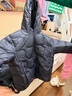 英氏（YEEHOO）兒童羽絨服男女童鵝絨服輕薄三防外套中大童裝保暖冬 黑色 165 曬單實(shí)拍圖