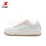特步板鞋女鞋空軍一號小白鞋簡(jiǎn)約休閑鞋男革面厚底增高情侶百搭運動(dòng)鞋 新白色【女款】 36 曬單實(shí)拍圖