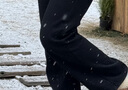 棉致加絨加厚黑色微喇牛仔褲女秋冬季高腰顯瘦彈力休閑直筒闊腿褲子女 F9131黑色【加絨高品質(zhì)】 2XL 150-170斤 曬單實(shí)拍圖