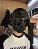 JYT德國二戰復古鋼盔復古摩托車(chē)半盔皮盔頭盔適用于夏季騎行電動(dòng)機車(chē) 黑黃壓線(xiàn)搭配黑灰格大框鏡 XL：60-61cm 曬單實(shí)拍圖