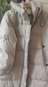 三福羽絨服2024冬季撞色按扣式袖過(guò)膝長(cháng)褲連帽外套女裝833271 卡其色 L 曬單實(shí)拍圖