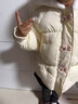 G.duck女童棉服外套冬裝2025新款洋氣兒童加絨夾棉連帽棉衣冬季寶寶棉襖 米色亮片蝴蝶結外套25D717 170 尺碼110建議身高100-110cm 曬單實(shí)拍圖