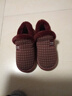ECAC老人棉鞋防滑女士冬季加絨保暖加絨加厚男老式中老年人棉拖鞋包跟 酒紅色【暖腳更暖心】 40-41 【正碼正拍】 曬單實(shí)拍圖