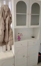 傲墨軒歐式實(shí)木鞋柜進(jìn)門(mén)入戶(hù)隔斷屏風(fēng)玄關(guān)柜家用客廳鞋柜掛衣架一體靠墻 奶油白+單門(mén)+長(cháng)100【左換鞋凳】 曬單實(shí)拍圖