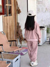 帕皮猴女童加厚衛衣套裝秋冬季2024新款兒童休閑運動(dòng)保暖冬裝加絨兩件套 粉色加絨套裝 100碼建議2-3歲（身高90左右） 曬單實(shí)拍圖
