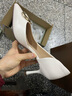 千百度【靜音系列】女鞋夏季新款時(shí)裝半涼羊皮涼鞋高跟鞋單鞋 米色 37 曬單實(shí)拍圖