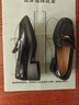 百田森孟子義同款金幣樂(lè )福鞋25新款粗跟通勤黑色小皮鞋英倫風(fēng) 35 黑色 曬單實(shí)拍圖