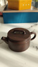 廣西欽州坭興陶茶壺 寬口漢瓦壺 名家純手工功夫茶具家用泡茶壺 古銅色漢瓦壺 150ml 曬單實(shí)拍圖