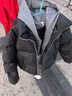 布須曼黑色假兩件棉服外套男冬季加厚保暖晉江棉衣短款PU皮連帽面包服 黑色[升級款] XL 曬單實(shí)拍圖