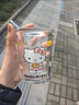 Hello Kitty貓水杯夏日透明果汁杯可愛(ài)牛奶咖啡杯家用玻璃早餐杯子 【kitty貓】+玻璃吸管 曬單實(shí)拍圖