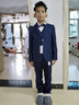 衣諾坊兒童西服套裝男童禮服六一演出服藏青色主持人西裝 曬單實(shí)拍圖