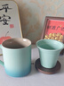 叁旬（sanxun） 知行陶瓷泡茶馬克杯帶蓋過(guò)濾水杯女男辦公室茶水分離杯子定制 知行馬克杯【湖蘭釉】 曬單實(shí)拍圖