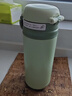 樂(lè )美雅（Luminarc）保溫杯男女士水杯子彈跳雙飲316內膽400ml綠色一鍵彈蓋學(xué)生吸管杯 曬單實(shí)拍圖