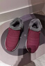足力健老人鞋加絨羊毛靴中老年防寒保暖雪地靴棉鞋冬季女鞋 8689K酒紅39 曬單實(shí)拍圖