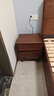 源氏木語(yǔ)實(shí)木床頭柜簡(jiǎn)約床邊柜臥室帶鎖抽屜儲物柜黑胡桃木家具(楸木)0.45 曬單實(shí)拍圖