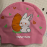 SWANS兒童泳帽游泳帽硅膠柔軟舒適不勒頭加大印花寶寶防水溫泉游泳帽SPMC128-3小白兔 曬單實(shí)拍圖