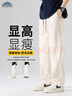 頂峰保羅（Dingfengbaoluo）港風(fēng)休閑褲男秋季直筒日系文藝簡(jiǎn)約百搭純色長(cháng)褲子2507卡其L 曬單實(shí)拍圖