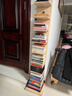 不占地的書(shū)架置物架落地隱形靠墻轉角收納架子立式墻角客廳小書(shū)柜 9層【全實(shí)木】原木色35*30*160 【下單就送防傾倒裝置】 曬單實(shí)拍圖