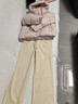 三彩【防水易打理】2025冬季新款連帽羽絨服90白鴨絨面包服M 淺粉 L 165/88A 曬單實(shí)拍圖