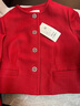PORTS寶姿女裝2025秋冬新款紅色單排扣長(cháng)袖短夾克ALQ9J010UFQ028 紅色 XXS （0） 曬單實(shí)拍圖