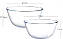 FANCYCHIC高硼硅加厚大號沙拉碗湯碗湯盆耐熱家用玻璃和面盆圓形打蛋玻璃盆 4500+2700和面盆組合+蓋 曬單實(shí)拍圖