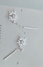 BJYLS999足銀雪花流蘇耳線(xiàn)養耳洞純銀耳環(huán)耳釘女輕奢高級小眾耳飾禮物 【999足銀】雪花耳線(xiàn)一對 曬單實(shí)拍圖