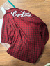 GXG男裝 紅色格紋休閑時(shí)尚長(cháng)袖襯衫外套新年男士上衣25年春新品 紅格 L 曬單實(shí)拍圖