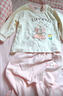 嬰兒衣服分體打底內衣套裝寶寶純棉無(wú)骨肩扣秋衣秋褲家居睡衣服 粉色小兔 90 曬單實(shí)拍圖