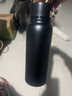 哈爾斯（HAERS）保溫杯316不銹鋼無(wú)螺紋運動(dòng)水壺冰塊保冷水杯大容量便攜外帶杯子 沖鋒黑660ml-內膽SUS316 曬單實(shí)拍圖
