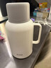 AIAK暖瓶熱水壺學(xué)生宿舍家用熱水瓶玻璃內膽塑料外殼水壺茶壺 白色 艾可玻璃膽暖瓶1.6L 曬單實(shí)拍圖