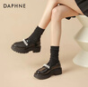 DAPHNE達芙妮厚底樂(lè )福鞋女2026新款春季小皮鞋女英倫風(fēng)jk增高女鞋一腳蹬單鞋女 亮黑主圖款【配飾買(mǎi)一送二】 35 曬單實(shí)拍圖