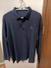 夢(mèng)特嬌（MONTAGUT）馬年春節男士Polo衫長(cháng)絨棉親膚柔軟舒適休閑長(cháng)袖T恤 藏青 XL 曬單實(shí)拍圖